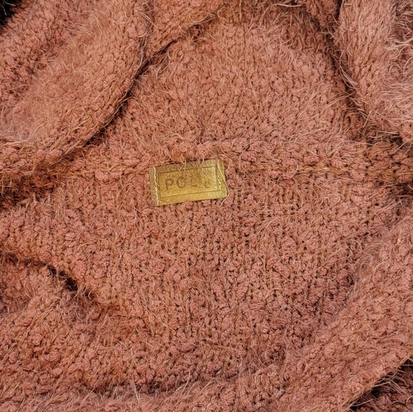 POL SMALL (10)CHUNKY OVERSIZED HOODED BUTTON FRONT W/ POCKETS SWEATER/ CARDIGAN - Picture 3 of 11